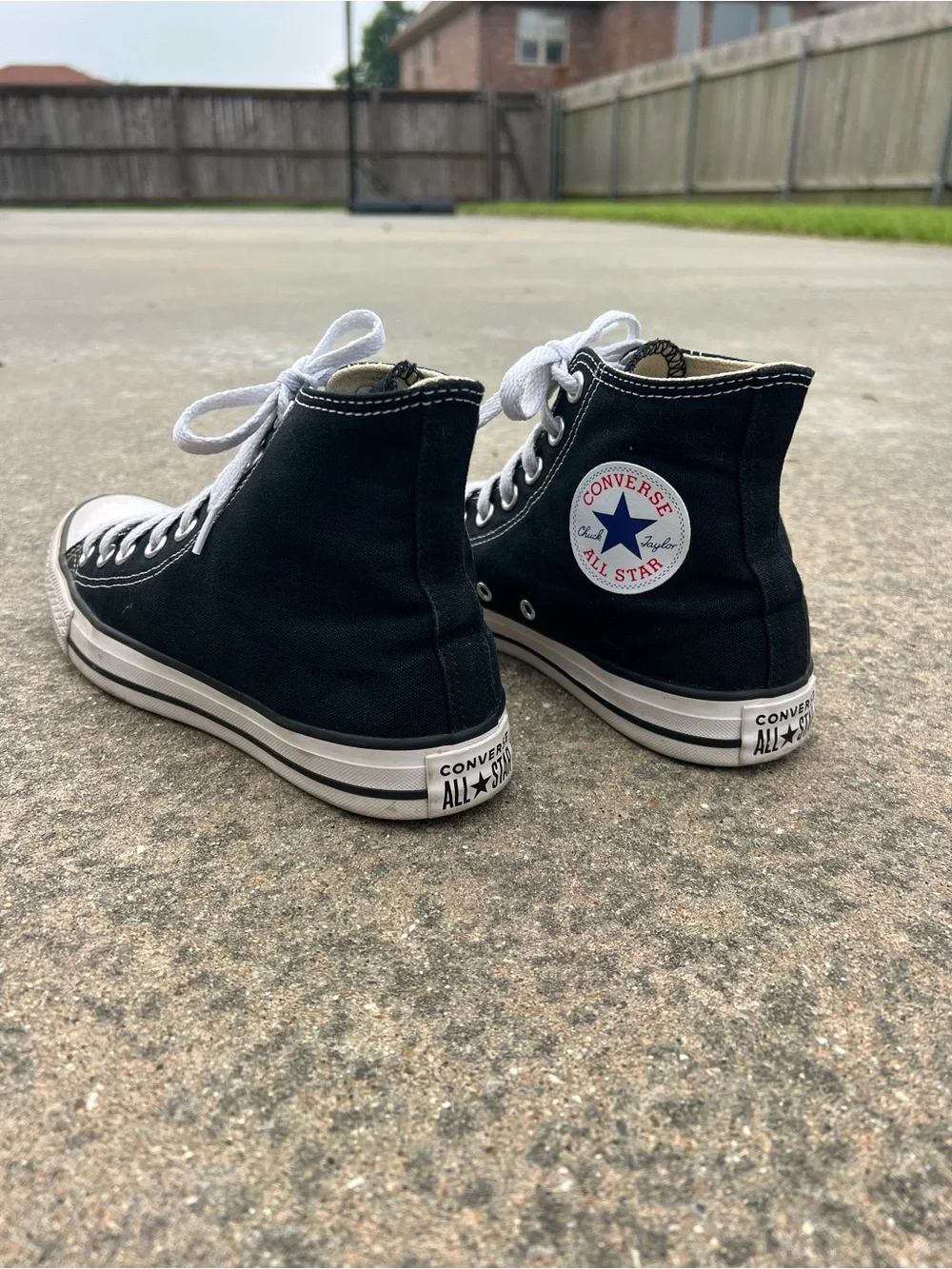 Converse Black & White High Top Sneakers - Picture 4 of 8